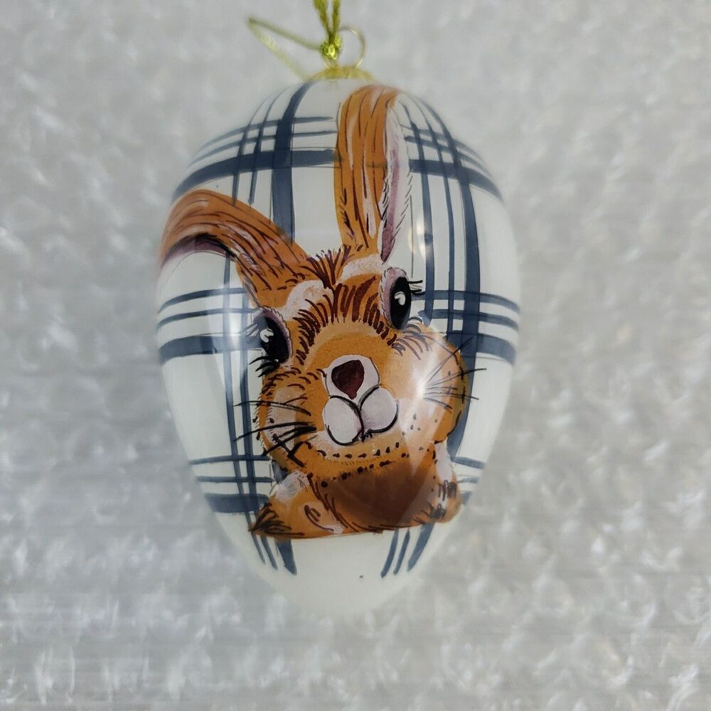 Li Bien Pier 1 Imports Easter Bunny Ornament 2020 Glass Egg Rabbit Spring